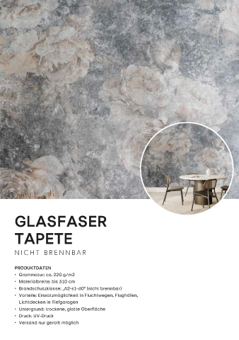 Glasfaser Tapete Musterblatt